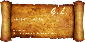 Ganser Lelle névjegykártya